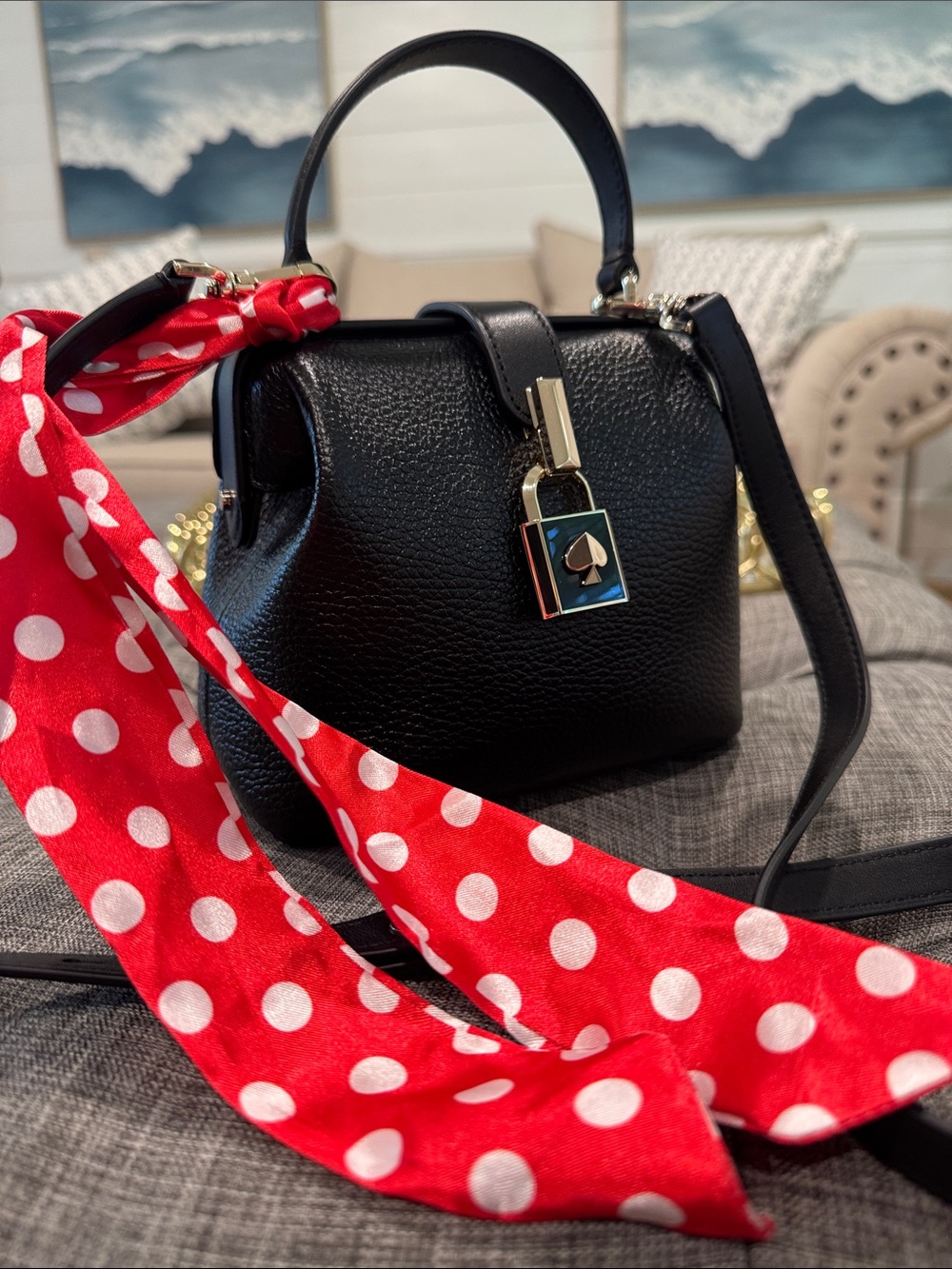 Kate Spade New York Bag Small Remedy Black Leather Top-Handle Crossbody Bag EUC - Picture 3 of 17